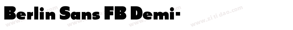 Berlin Sans FB Demi字体转换